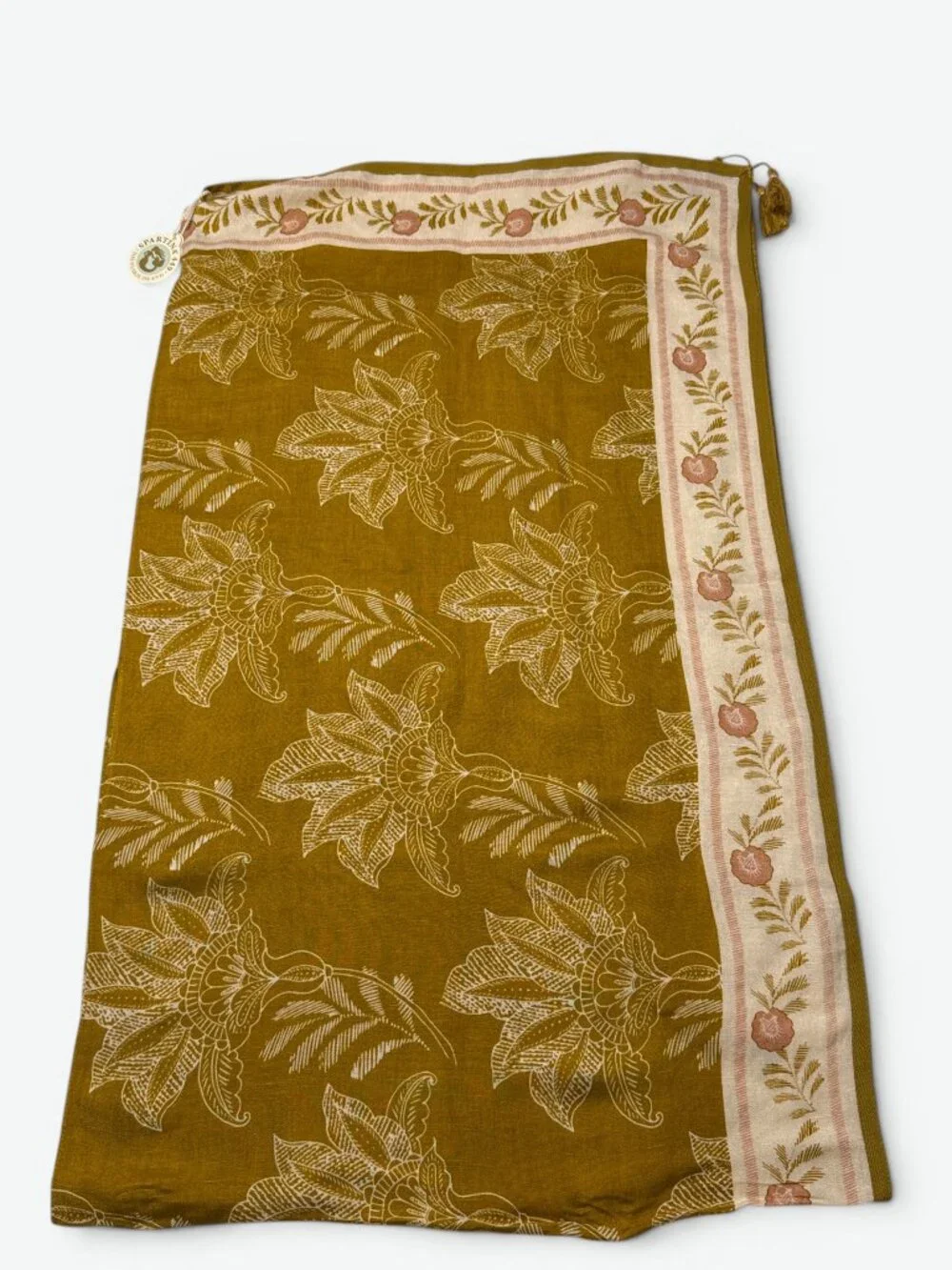 Spartina 449 Topper Calm Waters Cape-like Scarf Linen Blend Floral NWT